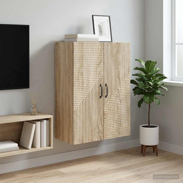 Vidaxl wandkast sonoma eiken 66 x 34,5 x 90 cm bewerkt hout