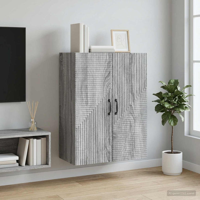 Vidaxl wandkast grijs sonoma 66 x 34,5 x 90 cm bewerkt hout