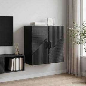 Vidaxl wandkast zwart 59 x 31 x 60 cm bewerkt hout