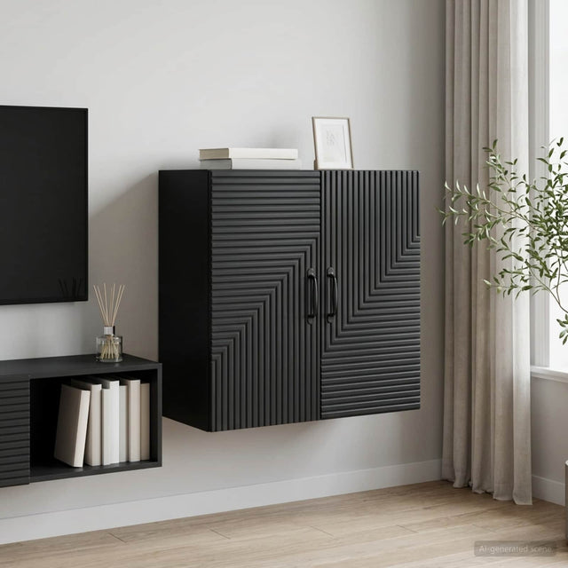 Vidaxl wandkast zwart 59 x 31 x 60 cm bewerkt hout