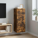 Vidaxl wandkast gerookt eiken 33 x 34,5 x 90 cm bewerkt hout