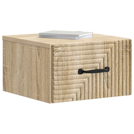 Vidaxl wandbeugel bedkast 2 st sonoma eiken 34,5 x 33 x 20 cm