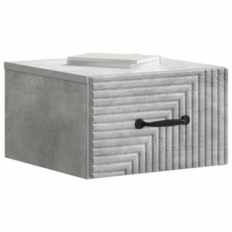 Vidaxl wandbeugel bedkast betongrijs 34,5 x 33 x 20 cm bewerkt hout