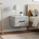 Vidaxl wandbeugel bedkast 2 st betongrijs 34,5 x 33 x 20 cm