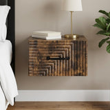 Vidaxl wandbeugel bedkast gerookt eiken 34,5 x 33 x 20 cm bewerkt hout