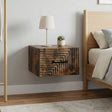 Vidaxl wandbeugel bedkast 2 st gerookt eiken 34,5 x 33 x 20 cm