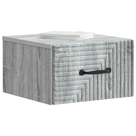 Vidaxl wandbeugel bedkast 2 st grijs sonoma 34,5 x 33 x 20 cm
