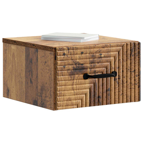 Vidaxl wandbeugel bedkast 2 st oud hout 34,5 x 33 x 20 cm bewerkt hout