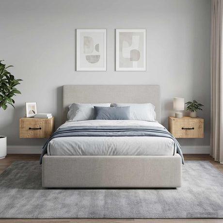 Vidaxl wandbeugel bedkast 2 st artisanaal eiken 34,5 x 33 x 20 cm