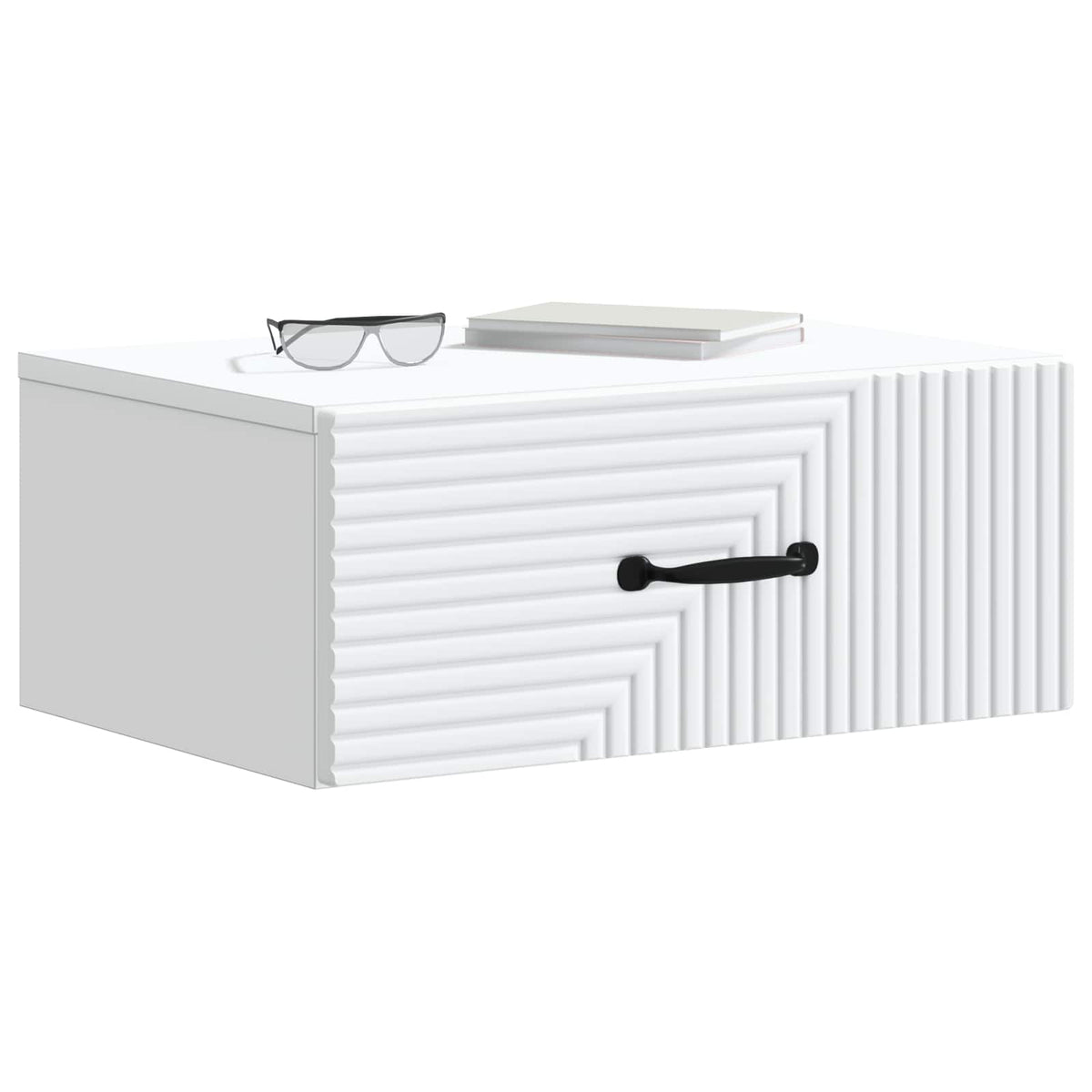 Vidaxl wandbeugel bedkast 2 st wit 49 x 34,5 x 20 cm bewerkt hout