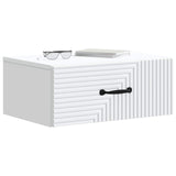 Vidaxl wandbeugel bedkast 2 st wit 49 x 34,5 x 20 cm bewerkt hout