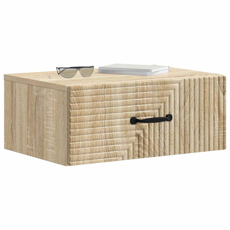 Vidaxl wandbeugel bedkast sonoma eiken 49 x 34,5 x 20 cm bewerkt hout