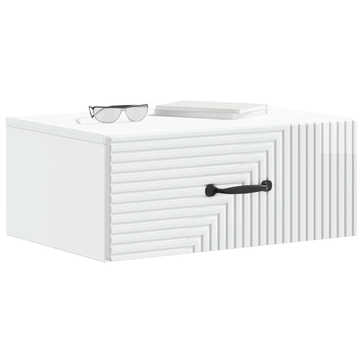 Vidaxl wandbeugel bedkast 2 st hoogglans wit 49 x 34,5 x 20 cm