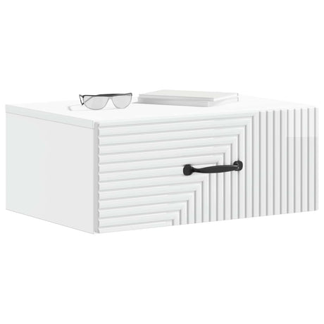 Vidaxl wandbeugel bedkast 2 st hoogglans wit 49 x 34,5 x 20 cm
