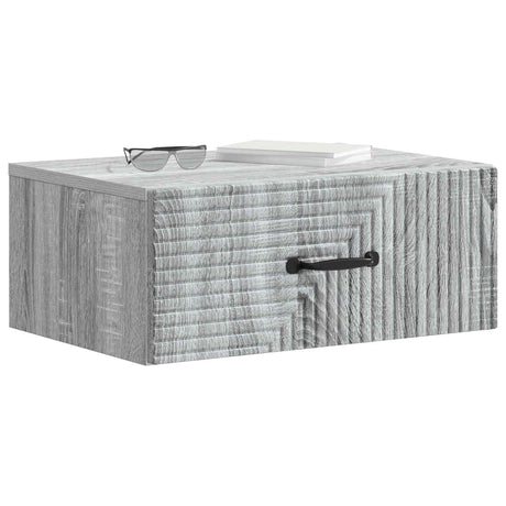 Vidaxl wandbeugel bedkast grijs sonoma 49 x 34,5 x 20 cm bewerkt hout