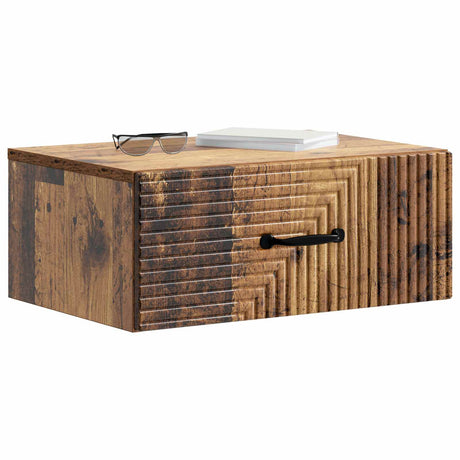 Vidaxl wandbeugel bedkast oud hout 49 x 34,5 x 20 cm bewerkt hout