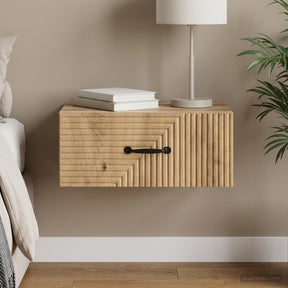 Vidaxl wandbeugel bedkast artisanaal eiken 49 x 34,5 x 20 cm