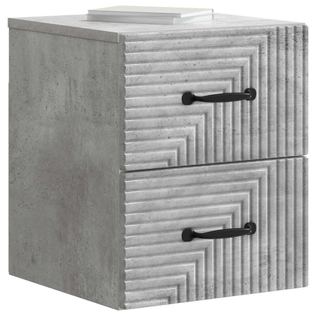 Vidaxl wandbeugel bedkast betongrijs 34,5 x 33 x 40 cm bewerkt hout