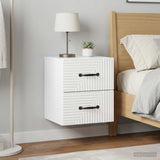 Vidaxl wandbeugel bedkast 2 st hoogglans wit 34,5 x 33 x 40 cm