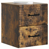 Vidaxl wandbeugel bedkast gerookt eiken 34,5 x 33 x 40 cm bewerkt hout