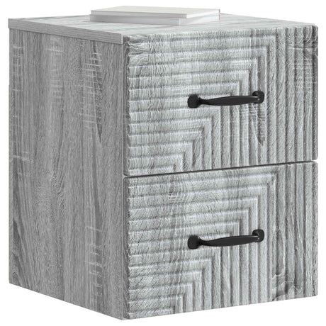 Vidaxl wandbeugel bedkast 2 st grijs sonoma 34,5 x 33 x 40 cm