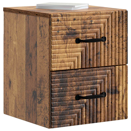 Vidaxl wandbeugel bedkast oud hout 34,5 x 33 x 40 cm bewerkt hout