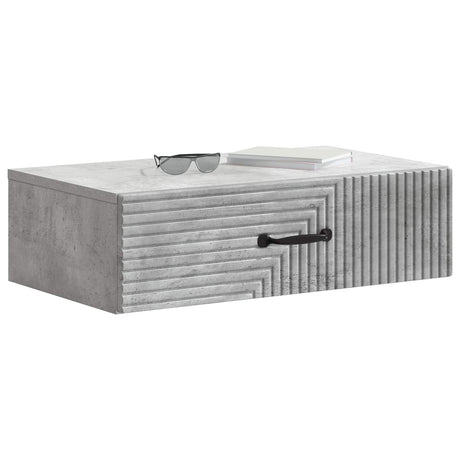 Vidaxl wandmontage zijtafel 59 x 34,5 x 17 cm bewerkt hout betongrijs