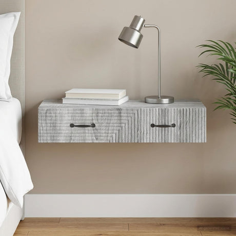 Vidaxl wandmontage zijtafel 87,5 x 34,5 x 17 cm bewerkt hout