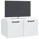 Vidaxl wandbeugel tv-kast wit 59,5 x 41 x 30 cm bewerkt hout