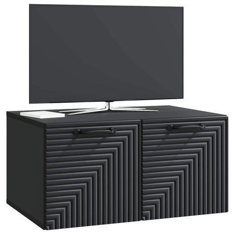 Vidaxl wandbeugel tv-kast zwart 59,5 x 41 x 30 cm bewerkt hout
