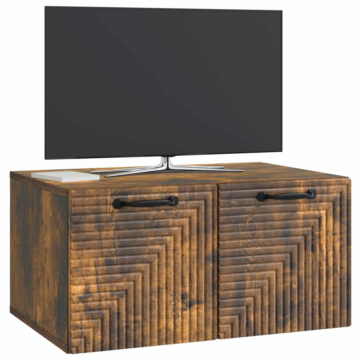 Vidaxl wandbeugel tv-kast gerookt eiken 59,5 x 41 x 30 cm bewerkt hout