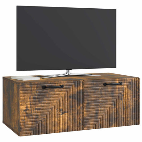 Vidaxl wandbeugel tv-kast gerookt eiken 78,5 x 41 x 30 cm bewerkt hout