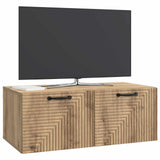 Vidaxl wandbeugel tv-kast 78,5 x 41 x 30 cm artisanaal eiken