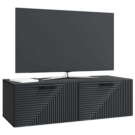 Vidaxl wandbeugel tv-kast zwart 98 x 41 x 30 cm bewerkt hout