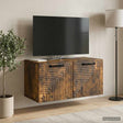 Vidaxl wandbeugel tv-kast gerookt eiken 59,5 x 31 x 30 cm bewerkt hout