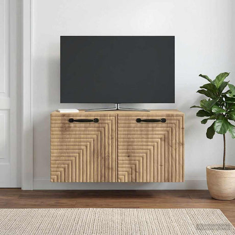 Vidaxl wandbeugel tv-kast 59,5 x 31 x 30 cm artisanaal eiken