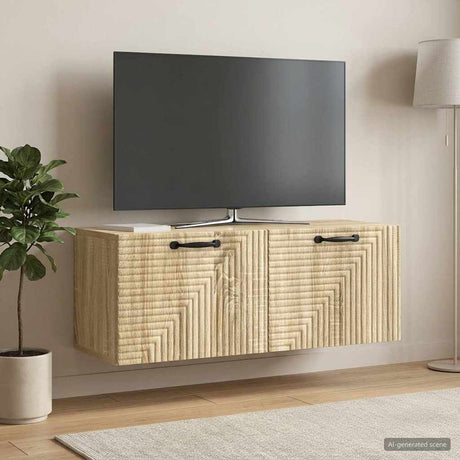 Vidaxl wandbeugel tv-kast sonoma eiken 78,5 x 31 x 30 cm bewerkt hout