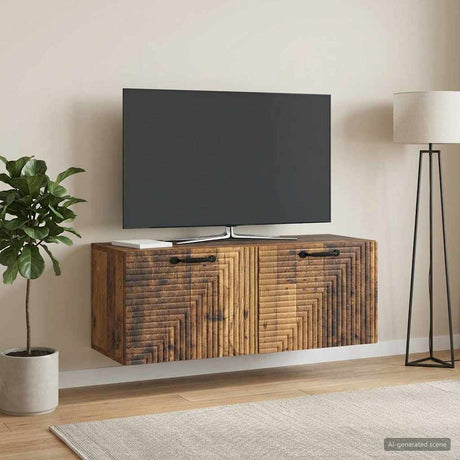 Vidaxl wandbeugel tv-kast oud hout 78,5 x 31 x 30 cm bewerkt hout