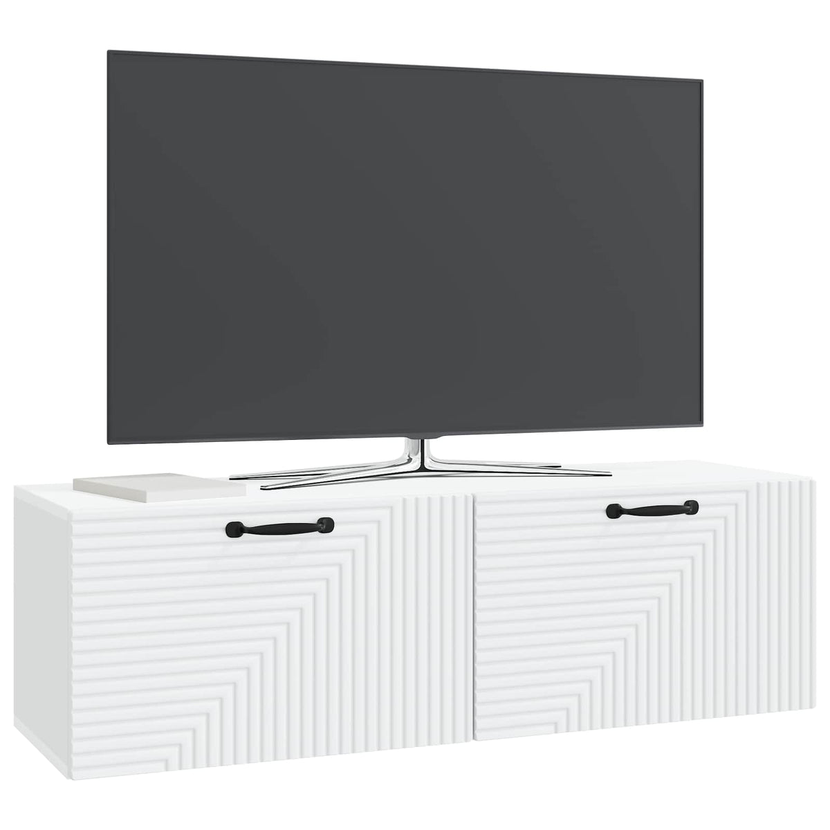 Vidaxl wandbeugel tv-kast wit 98 x 31 x 30 cm bewerkt hout