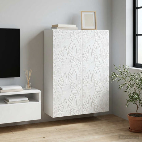Vidaxl wandkast wit 66 x 34,5 x 90 cm bewerkt hout