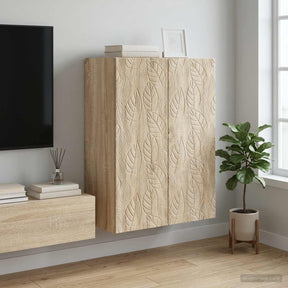 Vidaxl wandkast 66 x 34,5 x 90 cm bewerkt hout sonoma eiken