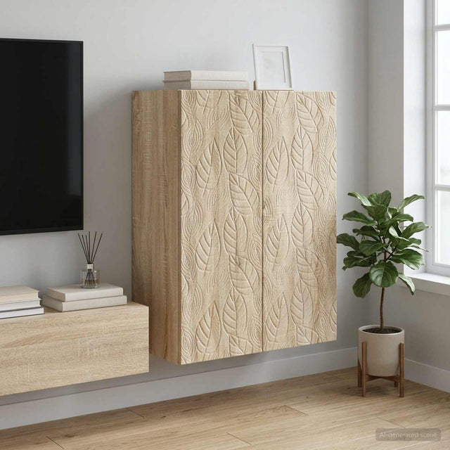 Vidaxl wandkast 66 x 34,5 x 90 cm bewerkt hout sonoma eiken