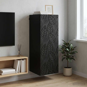 Vidaxl wandkast 33 x 34,5 x 90 cm bewerkt hout zwart