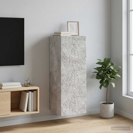 Vidaxl wandkast 33 x 34,5 x 90 cm bewerkt hout betongrijs