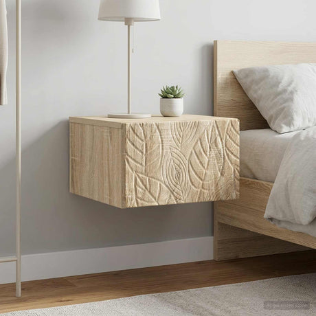Vidaxl wandmontage zijtafel 2 st sonoma eiken 34,5 x 33 x 20 cm