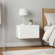 Vidaxl wandmontage zijtafel 2 st hoogglans wit 34,5 x 33 x 20 cm