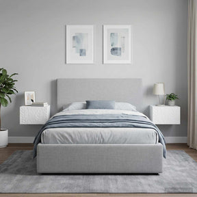Vidaxl wandbeugel bedkast 2 st wit 49 x 34,5 x 20 cm bewerkt hout