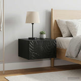 Vidaxl wandbeugel bedkast 2 st zwart 49 x 34,5 x 20 cm bewerkt hout