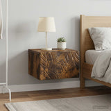 Vidaxl wandbeugel bedkast 2 st gerookt eiken 49 x 34,5 x 20 cm