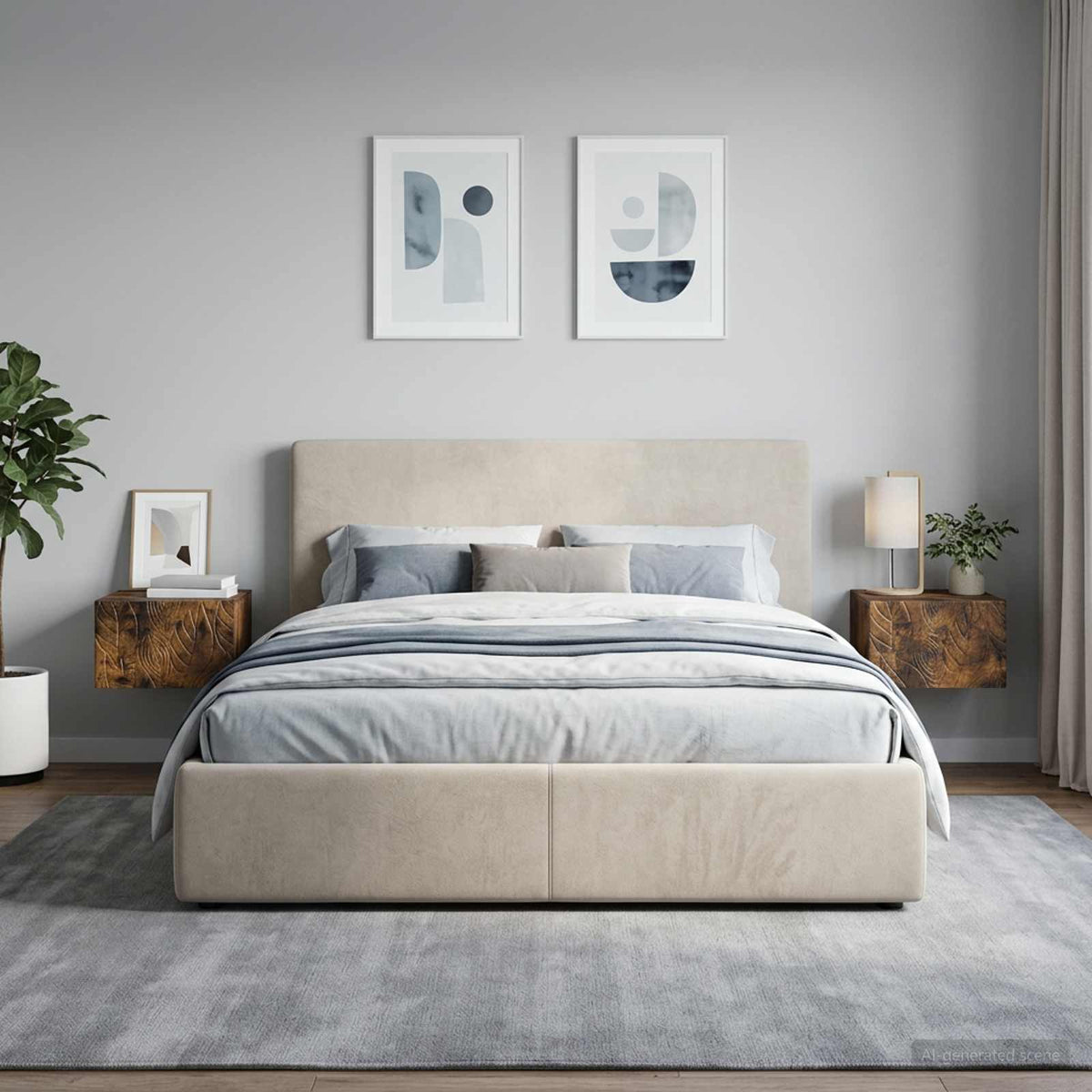 Vidaxl wandbeugel bedkast 2 st gerookt eiken 49 x 34,5 x 20 cm
